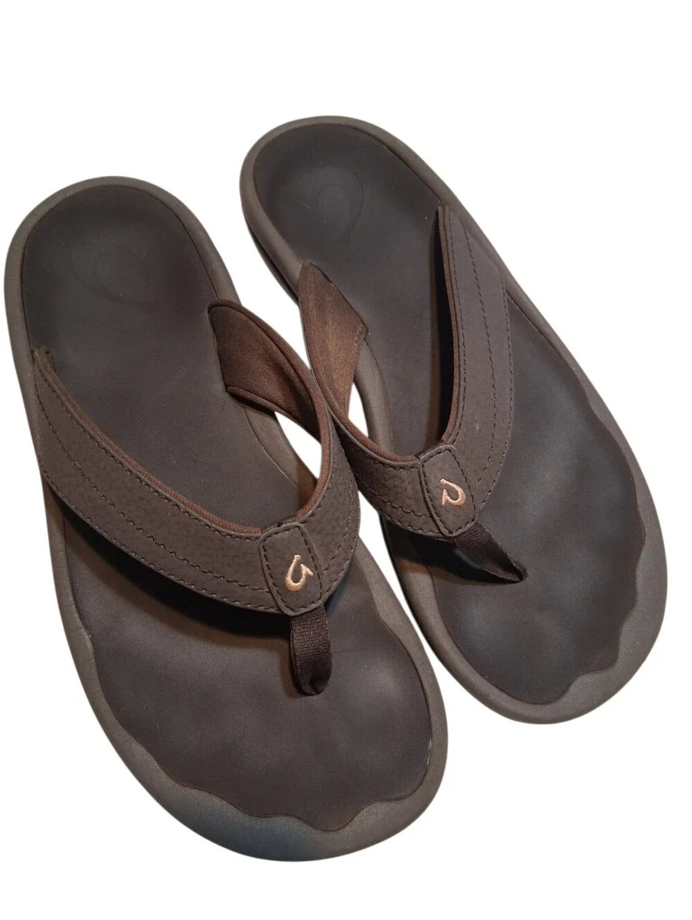 OluKai Ohana Brown Flip Flops Women’s Size 6 Comfortable Water-Ready Sandals